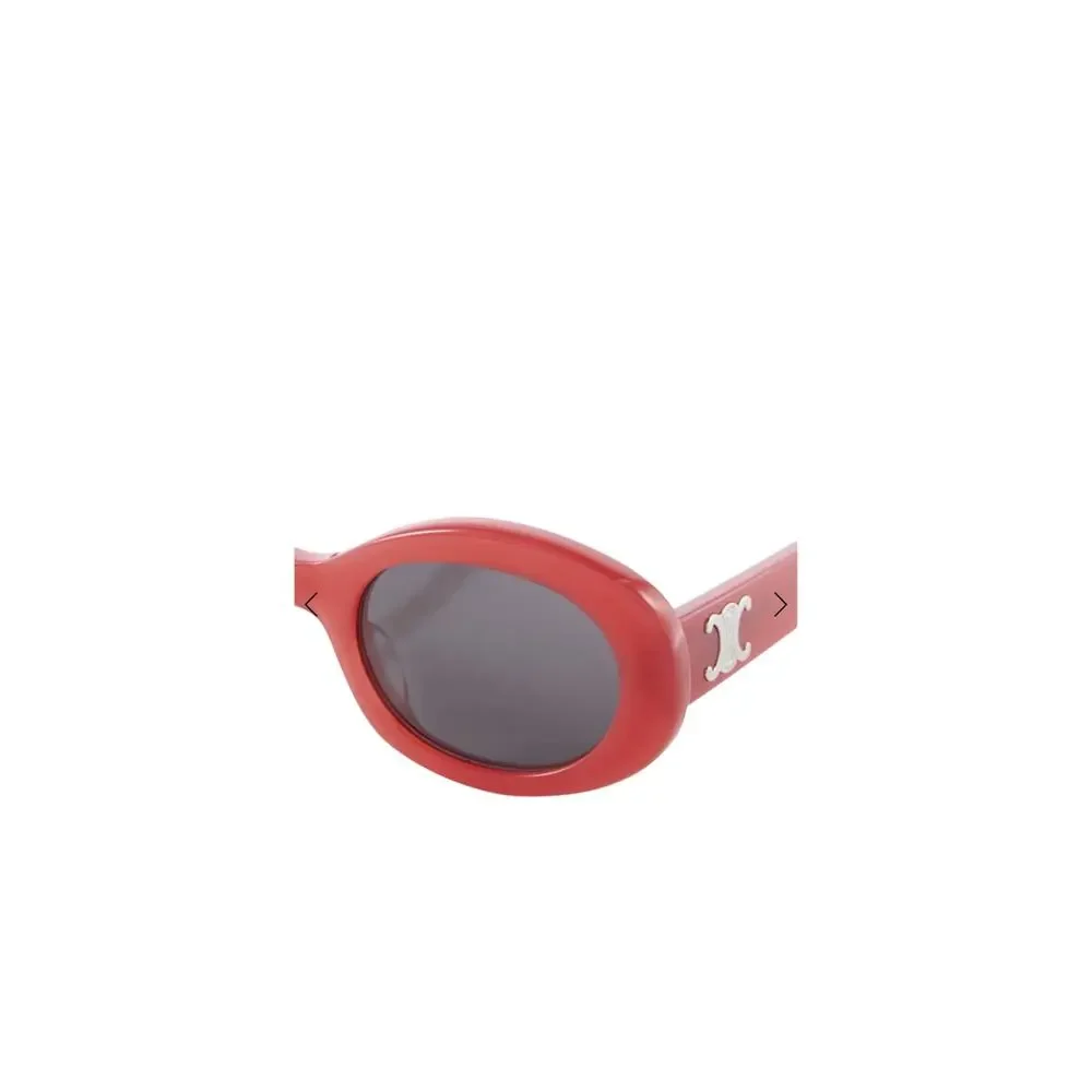 CELINE Triomphe 01 Pink Oval Sunglasses CL40194U Logo Acetate Authentic